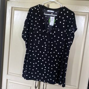 Ricki’s Henley Polka Dot Blouse size XXL